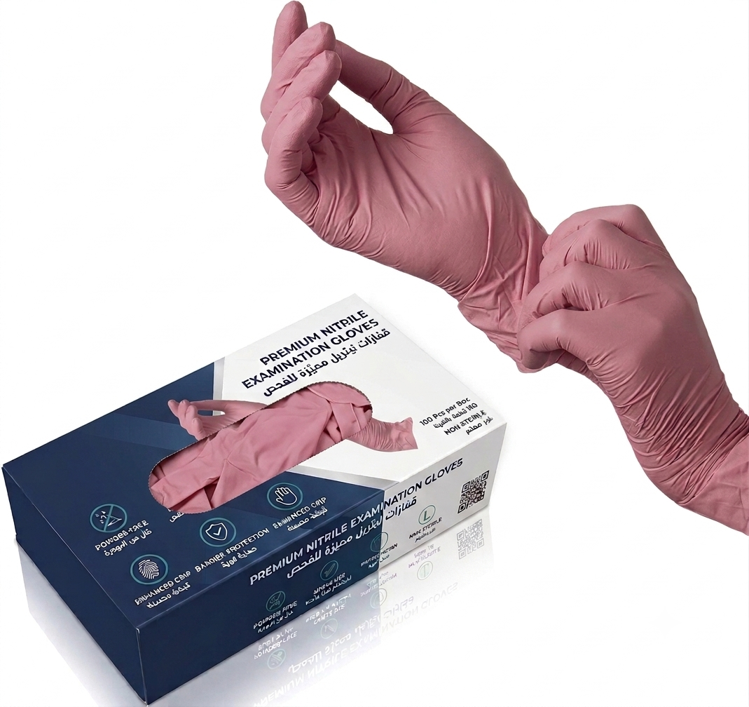 Pink Nitrile Gloves